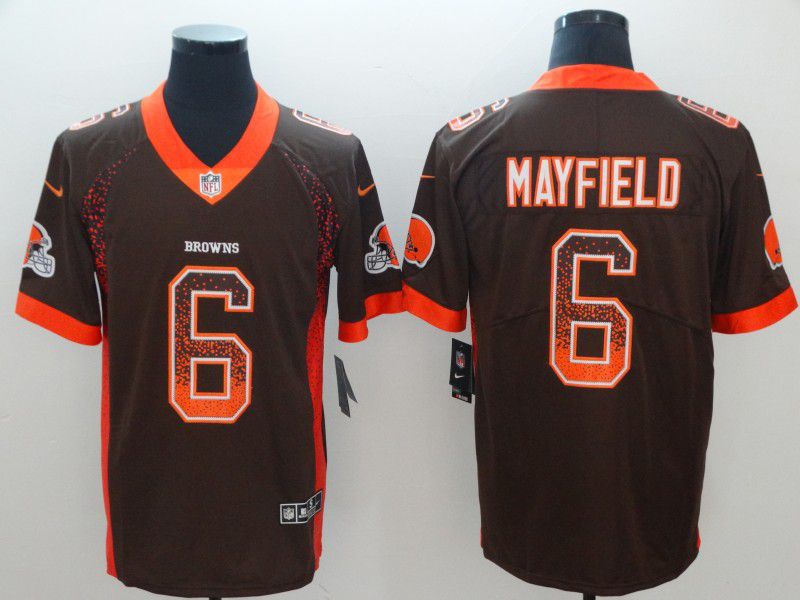 Men Cleveland Browns #6 Mayfield Brown Nike Vapor Untouchable Limited Playe NFL Jerseys->cleveland browns->NFL Jersey